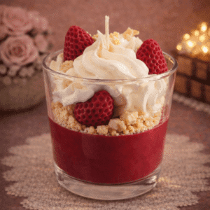 Strawberry Velvet Mousse desszertgyertya